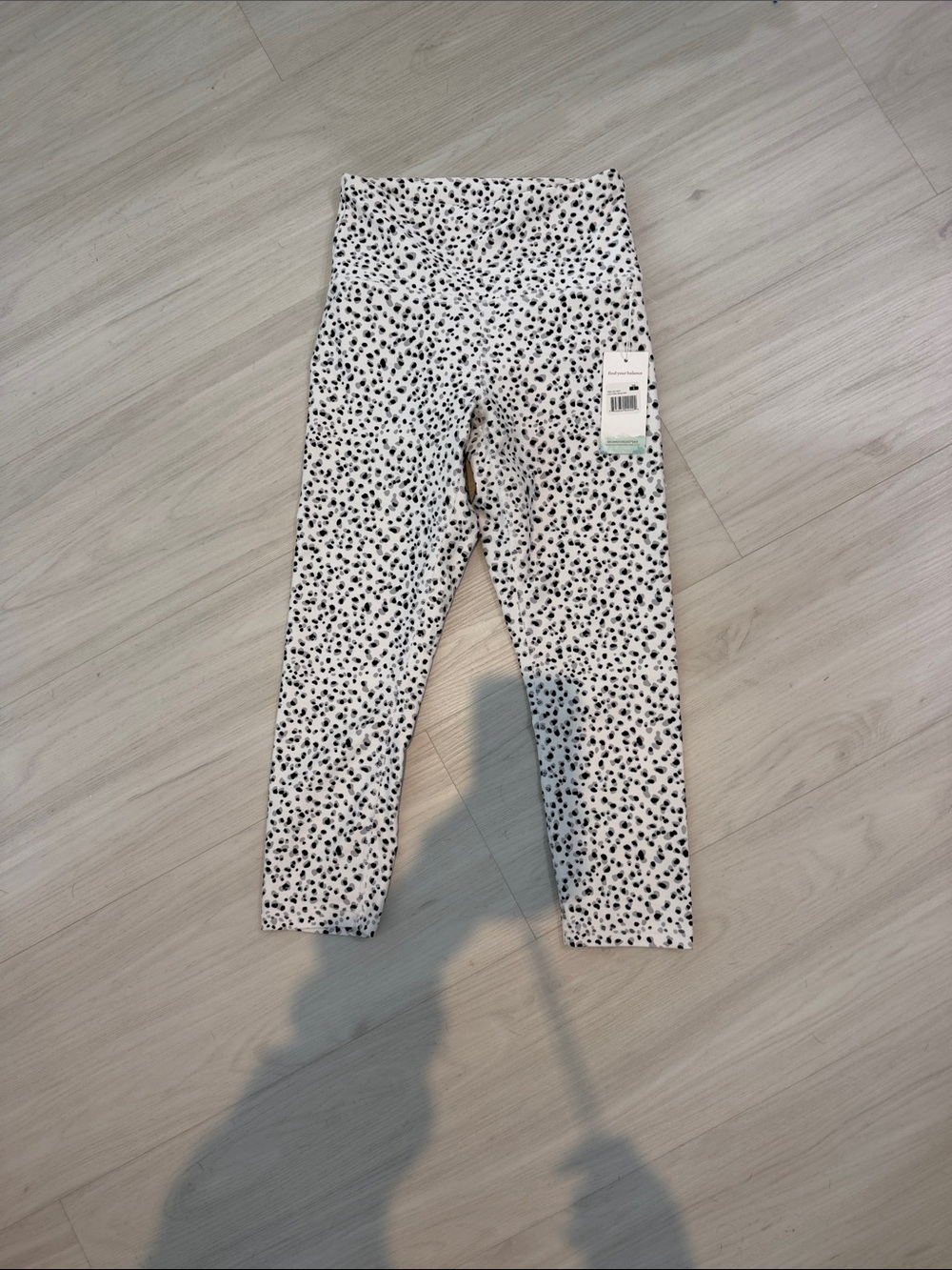 Balance Collection Black and White Spot Print Kids Leggings